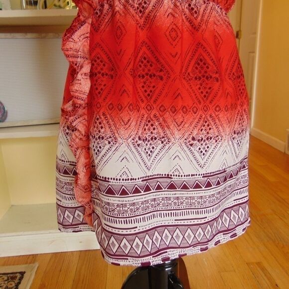 *291 Deb One Shoulder Aztec Print Mini Dress - Picture 6 of 7